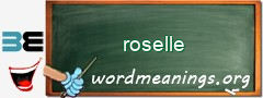 WordMeaning blackboard for roselle